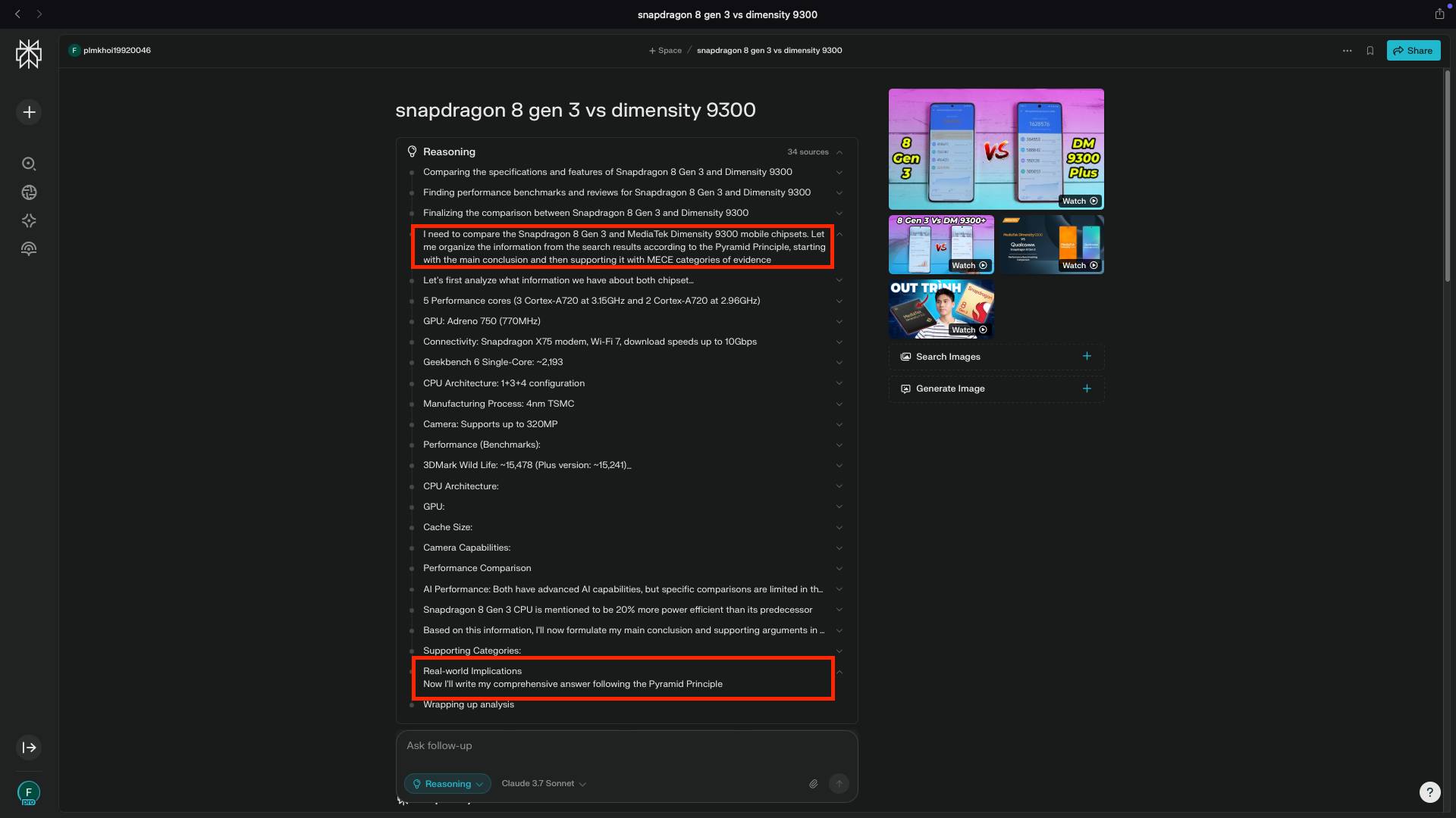Ví dụ kết quả sau khi tùy chỉnh Response Style mặc định của Perplexity bằng tính năng Profile